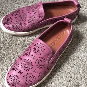 Coach pink leather slipon sneakers mint condition